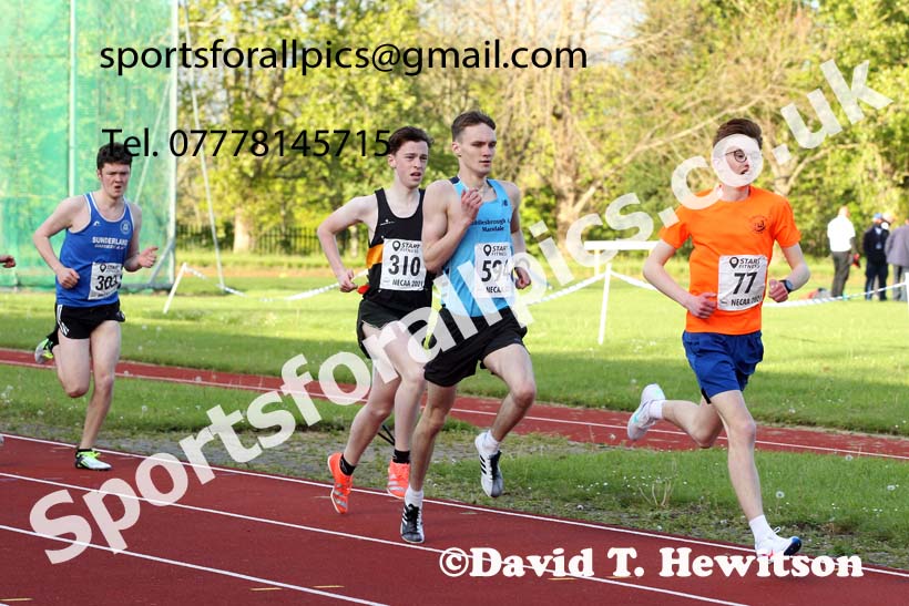 800 metres, 2021 North East Grand Prix No. 2, Monkton, Wednesday, May 19th. Photo: David T. Hewitson/Sports for All Pics